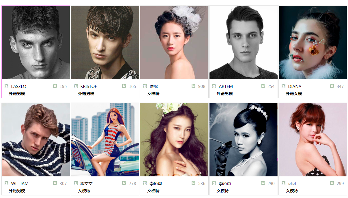 经纪模特公司的网站应该怎么做