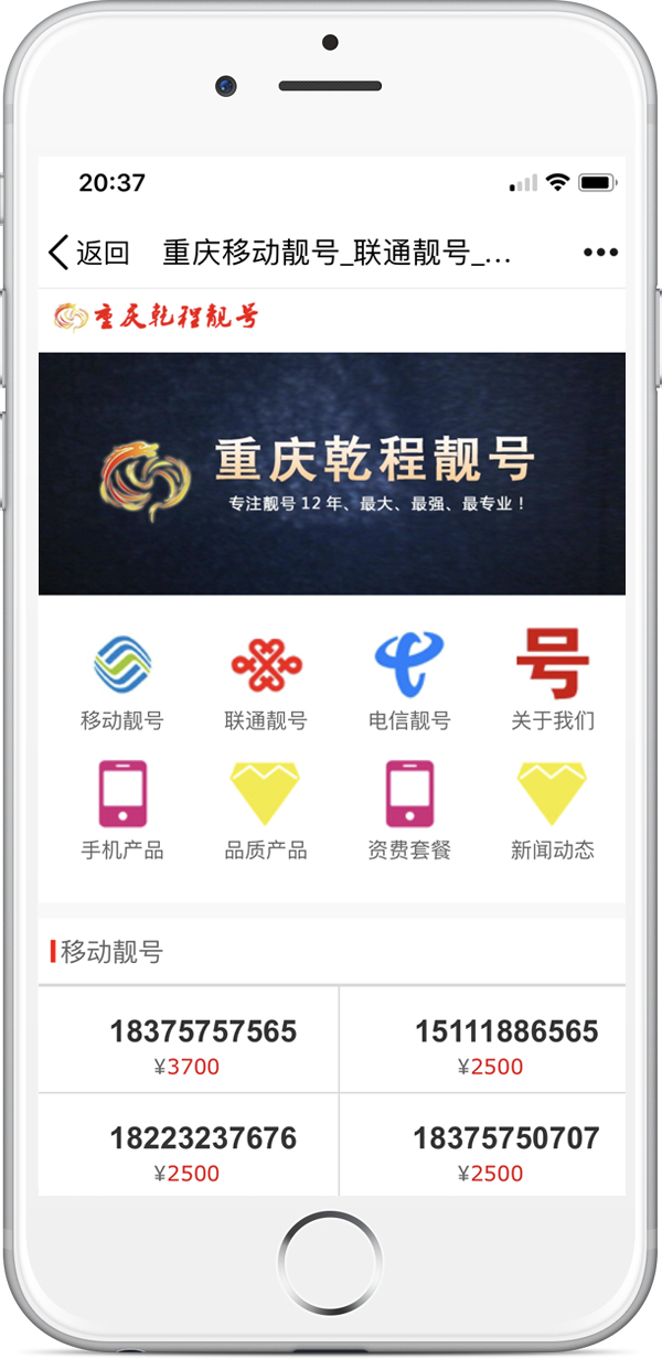 重庆靓号网移动端